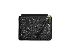 Coach Signature Square Flat Zip Case