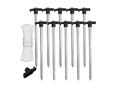 ABCCANOPY 8in Tent Stakes 10pc Metal