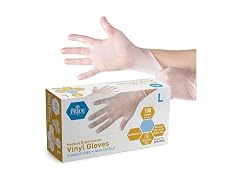 MedPride Vinyl Exam Gloves; Large; 4PK