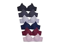 6Pk Womens Basic Plain Bras (Dayna)