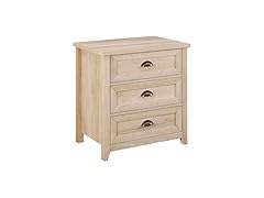 Walker Edison Hazel Modern Farmhouse 3 Drawer Nightstand