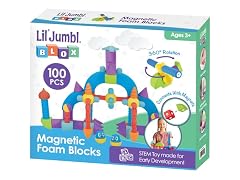 Lil' Jumbl Blox 100-Piece Magnetic Building Blocks Play Set