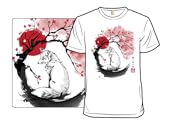 White Kitsune Sumi-e