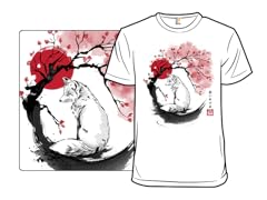 White Kitsune Sumi-e