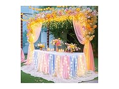 Shillance 17ft Rainbow Tulle Table Skirt