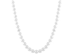 White Pearl Necklace with Extender