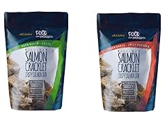 Williwaw Salmon Cracklets, Pesto and Spicy