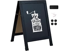 Sunnydaze Magnetic A-Frame Chalkboard Sign, 30" x 20"