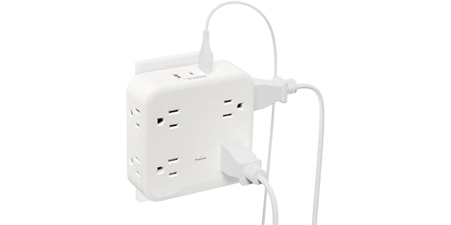 BN-LINK Multi Plug Outlet Extender with 8 Outlets 3 USB Ports