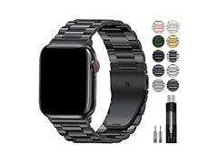 EPULY Stainless Steel Black iWatch Band