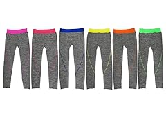 6Pk Solid Color Capri Sports Leggings