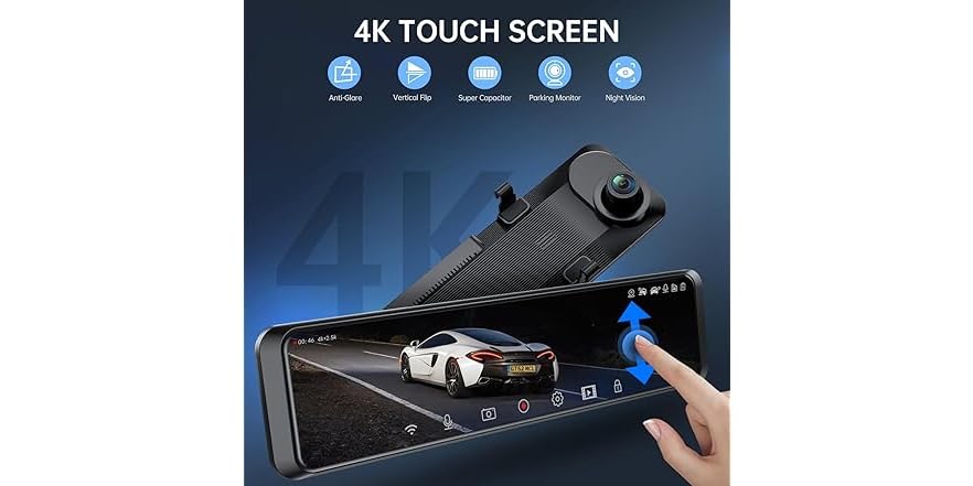 4K Rear View Mirror Camera | 12