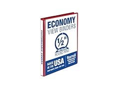 Samsill 0.5 Inch 3 Ring Binder - Red