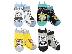 Zebra, Giraffe, Tiger & Panda Socks