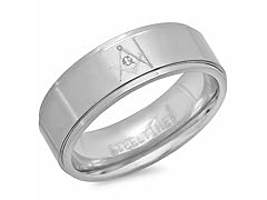 Men's Titanium Masonic Band Ring