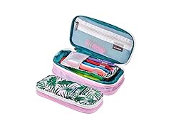 Expanding Pencil Case Palm Tree Pink