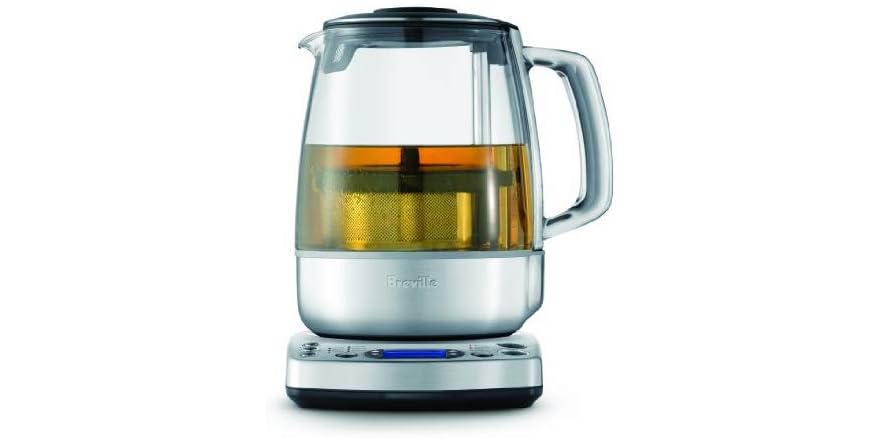 Breville BTM800XL Tea Maker, Macchina Automatica Per Tè Con Controllo Temperatura, Timer E Mantieni Caldo, Brocca In Vetro E Base Acciaio Inox