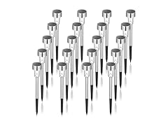 Stainless Steel LED Solar Garden Lights for Patio, 20PK