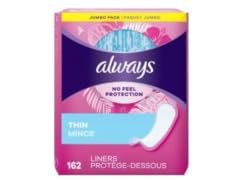 Always Thin Daily Liners 162ct