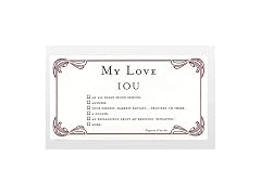 Quiplip Love IOU card