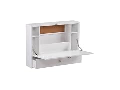 Wall Mount Folding Floating Desk in White