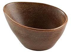 47th & Main Glazed Ceramic Egg Shaped Angled Serving Dish