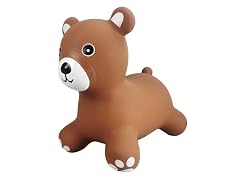 BounceZiez Inflatable Bouncy Ride-On Hopper - Teddy Bear