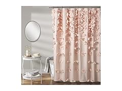 Lush Decor Riley Shower Curtain, 72" W x 72" L Blush