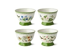 Mirabella Porcelain Footed Ice Cream Dessert Bowls Set of 4