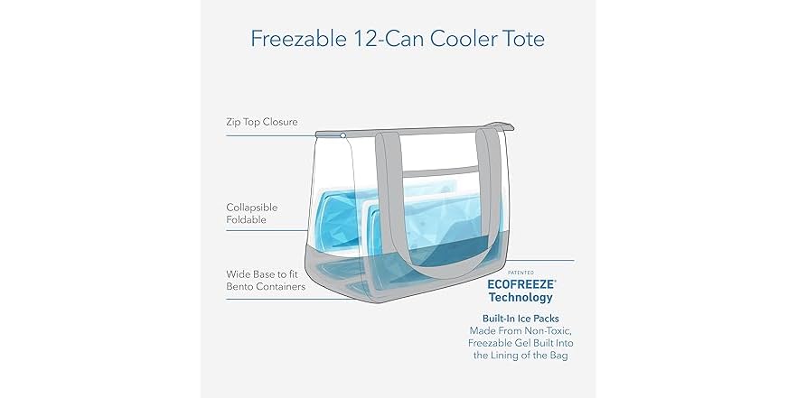 PackIt Freezable 12-Can Cooler Tote