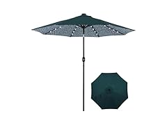 Backyard Expressions 9FT Solar Patio Umbrella