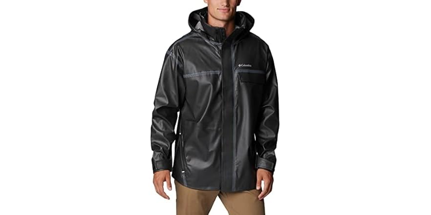 Columbia Men's Coral Ridge ODX Rain Jacket, Black, Small At Men's Clothing Store