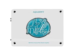 Lanzar AQA430WT 1800 Watts 4 Channel Mini Mosfet Marine Amplifier Lanzar Opti1224d Optidrive 12\u0027\u0027 Die-Cast Woven Carbon Fiber Cone Dual 4 Ohm  Subwoofer