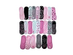 24-Pack Pink Ribbon Socks