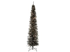 National Tree Company 7 ft. Pre-Lit Tinsel Collection Black