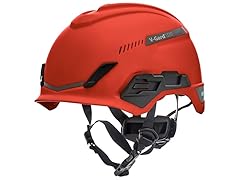 MSA V-Gard H1 Safety Helmets, Tri-Vent, Red