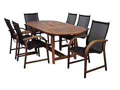 7-Piece Eucalyptus Oval Dining Set