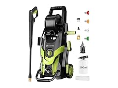 Pressure Power Washer 4500PSI with 4 Quick Connect Nozzles, Inlet Hose & Filter for Cars/Fences/Driveways/Patios/Home Cleaning (Open Box)