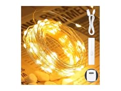 Lakumu LED Battery Operated String Lights, Warm White
