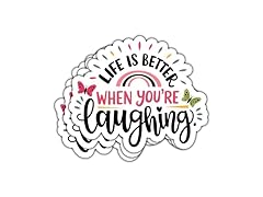 3pc Life is Better Laughing Sticker