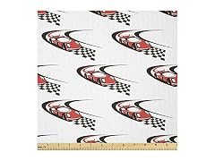 Ambesonne Cars Fabric by The Yard