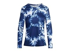 Kanu Surf Women's LS UPF50 Swim Top Navy (XXL)