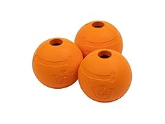 Chew King Dog 2.5" Bacon Flavor Rubber Balls 3 Pk