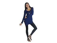 Asymmetrical tunic top, Navy