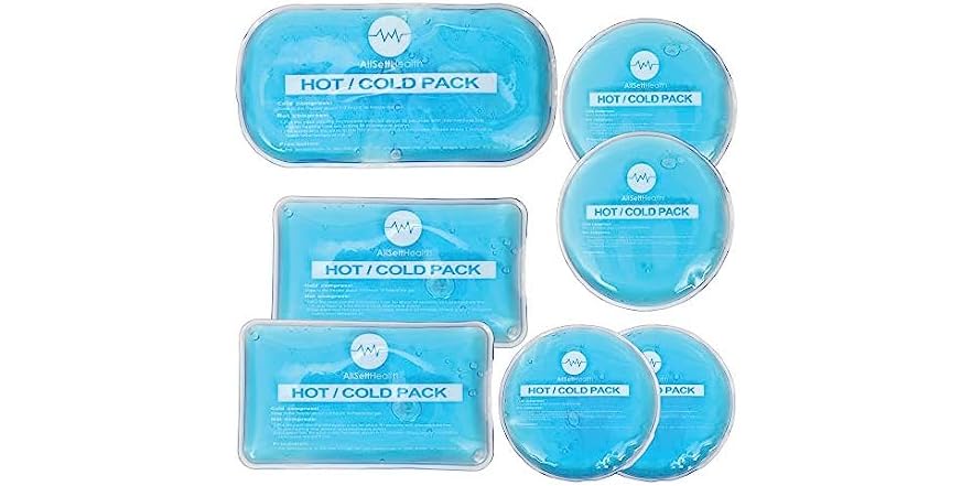 Reusable Hot and Cold Gel Ice Packs for Injuries 7 Pack