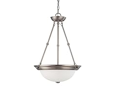3-Light 15" Pendant, Brushed Nickel