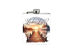 Lake Life Stainless Steel Flask