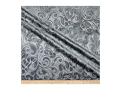 UNIQUE QUALITY FABRICS Embossed/Brocade Velvet Scroll