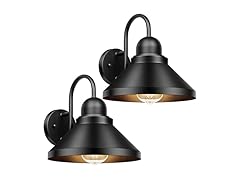 Brightever Gooseneck Outdoor Wall Sconces, 2-Pack