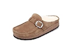 Birkenstock Women's Buckley Shearling, Tea/Natural